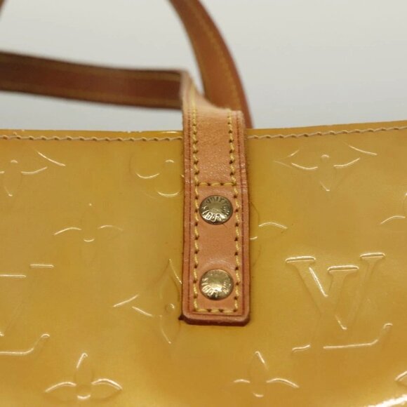 LOUIS VUITTON Monogram Vernis Reade MM Hand Bag Beige - Picture 10 of 16